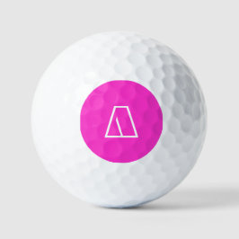 Gepersonaliseerd Modern Monogram Hot Pink Golfballen