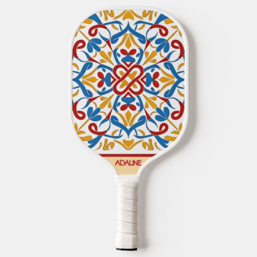 Gepersonaliseerd modern mozaïek pickleball paddle (Achterkant)
