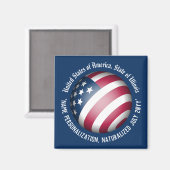 Gepersonaliseerd Modern Patriotic USA Flag Wereldb Magneet (Voorkant / Achterkant)