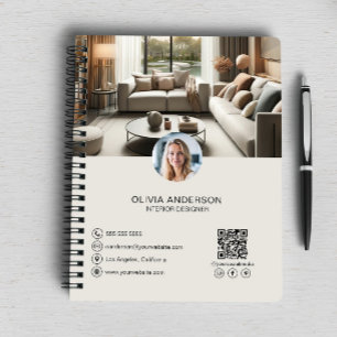 Gepersonaliseerd modern professioneel bedrijf notitieboek