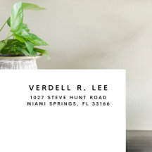 Gepersonaliseerd Modern Retour Adres Rubber Stempe