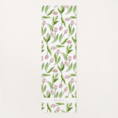 Gepersonaliseerd modern roze tulpenpatroon yogamat (Voorkant)