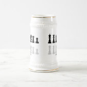 Gepersonaliseerd modern schaakstuk spel bierpul (Center)