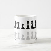 Gepersonaliseerd modern schaakstuk spel koffiemok (Center)