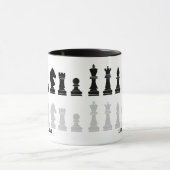 Gepersonaliseerd modern schaakstuk spel mok (Midden)