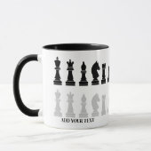 Gepersonaliseerd modern schaakstuk spel mok (Links)