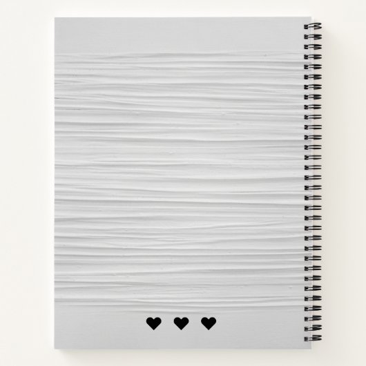 Gepersonaliseerd Modern Script Monogram Recept Notitieboek (Achterkant)