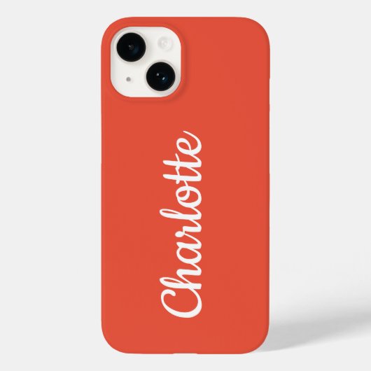 Gepersonaliseerd modern Sinaasappel Case-Mate iPhone Case (Achterkant)