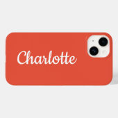 Gepersonaliseerd modern Sinaasappel Case-Mate iPhone Case (Achterkant (horizontaal))