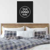 Gepersonaliseerd, Modern, Stijlvol, Monochroom, QR Canvas Afdruk (Insitu (Slaapkamer))