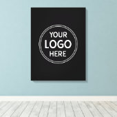 Gepersonaliseerd, Modern, Stijlvol, Monochroom, QR Canvas Afdruk (Insitu (Houten vloer))