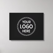 Gepersonaliseerd, modern, stijlvol, monochroom, QR Canvas Afdruk (Voorkant)