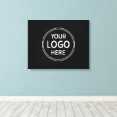 Gepersonaliseerd, modern, stijlvol, monochroom, QR Canvas Afdruk (Insitu (Houten vloer))