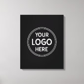 Gepersonaliseerd, modern, stijlvol, monochroom, QR Canvas Afdruk (Voorkant)