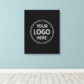 Gepersonaliseerd, modern, stijlvol, monochroom, QR Canvas Afdruk (Insitu (Houten vloer))