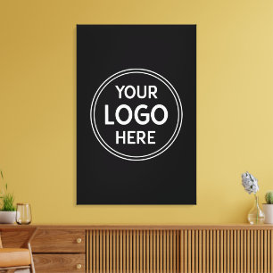 Gepersonaliseerd, modern, stijlvol, monochroom, QR Canvas Afdruk