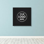 Gepersonaliseerd, modern, stijlvol, monochroom, QR Canvas Afdruk (Insitu (Houten vloer))