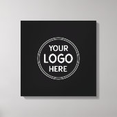 Gepersonaliseerd, modern, stijlvol, monochroom, QR Canvas Afdruk (Voorkant)