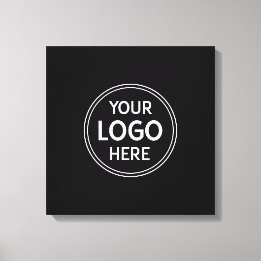 Gepersonaliseerd, modern, stijlvol, monochroom, QR Canvas Afdruk (Voorkant)