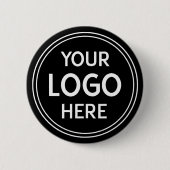 Gepersonaliseerd, modern, stijlvol, monochroom, QR Ronde Button 5,7 Cm (Voorkant)