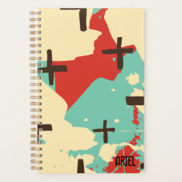 Gepersonaliseerd Modern Trendy Abstract Planner