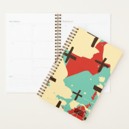 Gepersonaliseerd Modern Trendy Abstract Planner