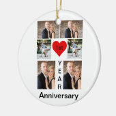 Gepersonaliseerd modern trendy Jubileum Keramisch Ornament (Links)