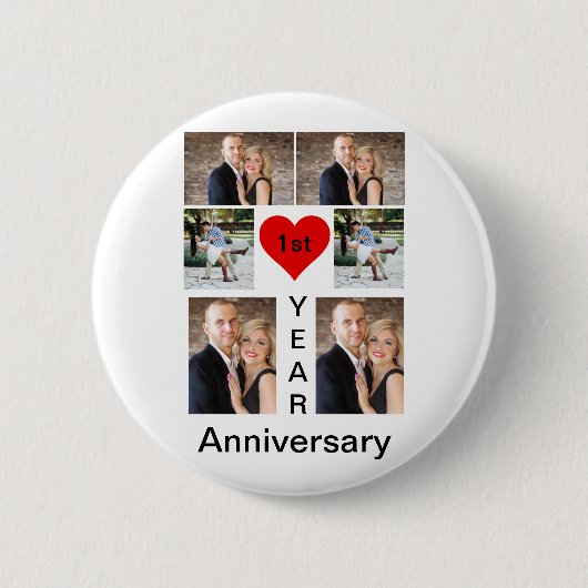 Gepersonaliseerd modern trendy Jubileum Ronde Button 5,7 Cm (Voorkant)