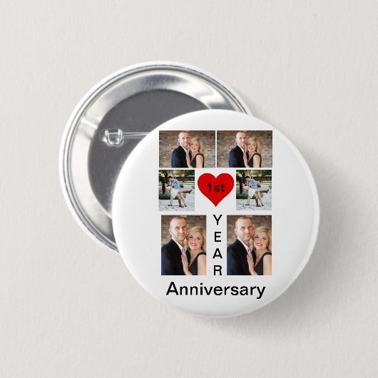 Gepersonaliseerd modern trendy Jubileum Ronde Button 5,7 Cm (Voorkant /achterkant)