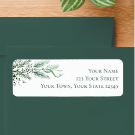 Gepersonaliseerd Modern Uniek Greenery Retouradres Etiket