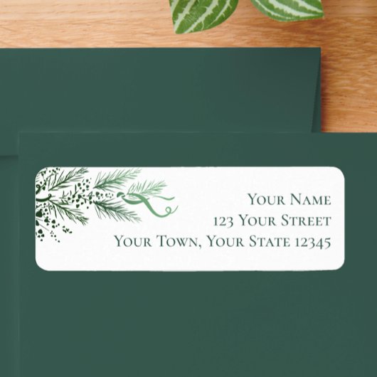 Gepersonaliseerd Modern Uniek Greenery Retouradres Etiket