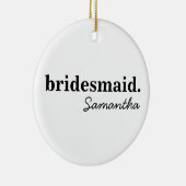 Gepersonaliseerd modern Vrijgezellenfeest bruidsme Keramisch Ornament (Rechts)