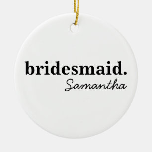 Gepersonaliseerd modern Vrijgezellenfeest bruidsme Keramisch Ornament