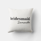 Gepersonaliseerd modern Vrijgezellenfeest bruidsme Kussen (Achterkant)