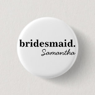 Gepersonaliseerd modern Vrijgezellenfeest bruidsme Ronde Button 3,2 Cm