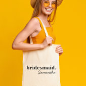 Gepersonaliseerd modern Vrijgezellenfeest bruidsme Tote Bag