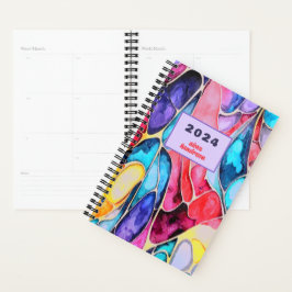 GEPERSONALISEERD MODERN WATERVERF INKTONTWERP PLANNER