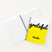 Gepersonaliseerd Modern Yellow Black en White Notitieboek (Binnen)