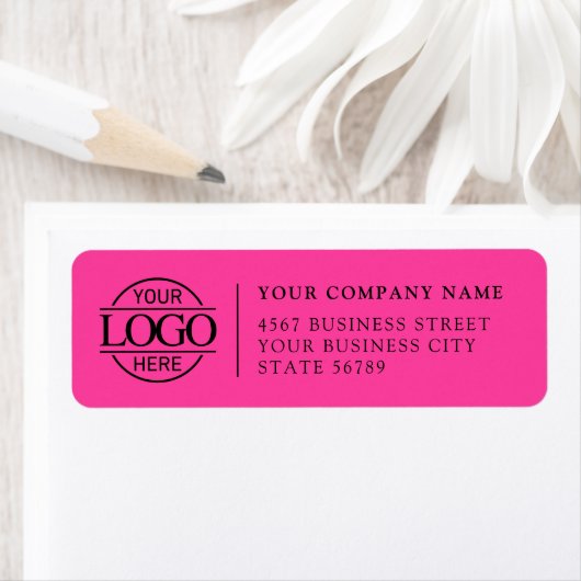 Gepersonaliseerd modern zakelijk logo retouradres etiket (Insitu)