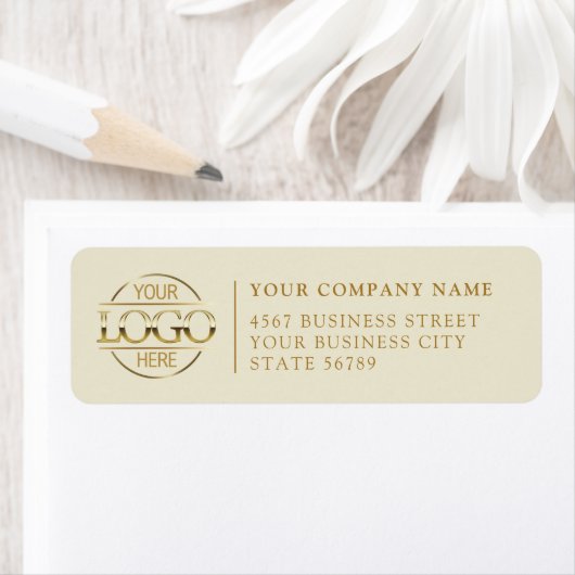 Gepersonaliseerd modern zakelijk logo retouradres etiket (Insitu)