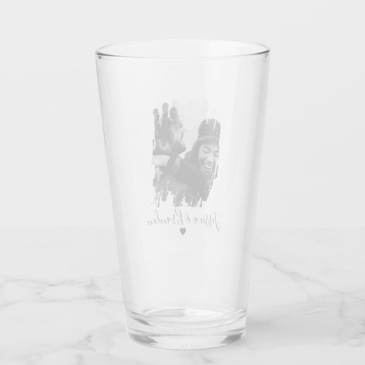 Gepersonaliseerd moderne fotobier glas (Achterkant)