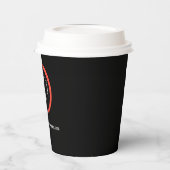 Gepersonaliseerd moderne zwarte professional papieren bekers (Links)