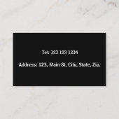 Gepersonaliseerd moderne zwarte professional visitekaartje (Achterkant)