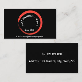 Gepersonaliseerd moderne zwarte professional visitekaartje