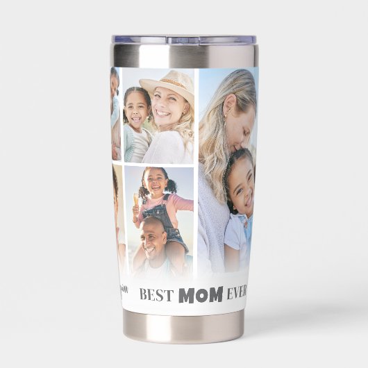 Gepersonaliseerd Moeder Foto Collage Moederdag Cad Geïsoleerde Drinkbeker (Achterkant)