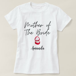 Gepersonaliseerd moeder van de bruid vrijgezellenf t-shirt