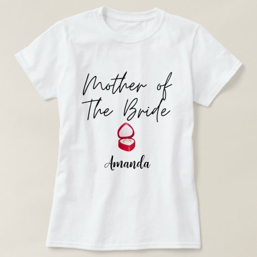 Gepersonaliseerd moeder van de bruid vrijgezellenf t-shirt (Design voorkant)