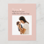 Gepersonaliseerd Moederdag-Briefkaart met foto Feestdagenkaart (Voorkant)