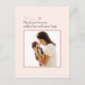 Gepersonaliseerd Moederdag-Briefkaart met foto Feestdagenkaart (Voorkant)