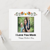 Gepersonaliseerd Moederdag flat-Wenskaart Kaart (Voorkant / Achterkant in situ)